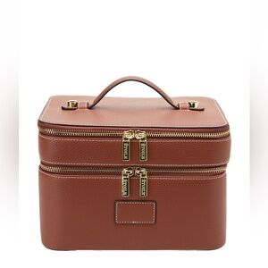 Etoile Collective Duo Vanity Case in Ginger Brown
